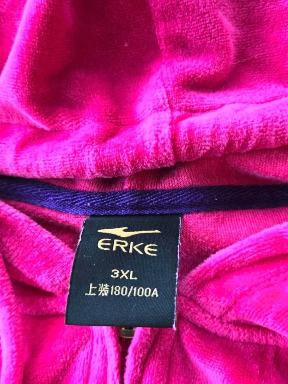 Y2K Pink Velour Zip Up Hoodie Juicy Style Fitted Full Zip Sweatshirt Jacket - Picture 5 of 7